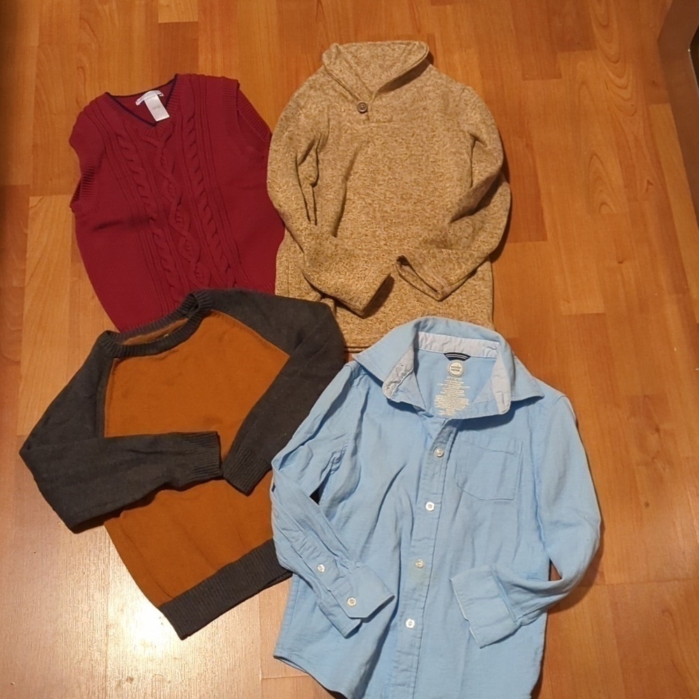 Boys Janie and Jack Size 6 Long Sleeve Shirts Sweaters